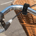 Miniatyrbillede 4 af 4: 1 Par Cykelkurv Rem Foran Cykelkurv Rem Foran Cykelkurv Justerbar Læderrem DB Black 22.5X3X1CM
