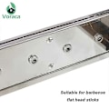 Miniatyrbilde 5 av 5: Automatisk Roterende Grill med Justerbar Bredde Spyd, 10 Grillklistremerker & Grillkurv i Rustfritt Stål for Utendørs Matlaging [DB] 20CM Set