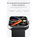 Miniatyrbild 5 av 5: F57l Blodsockermätare Smartwatch Kroppstemperatur Vattentät Hrv Ecg Monitor {Db) black