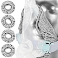 Pikkukuva 4 / 5: 4 kpl Kokokasvo CPAP-maskin vuoraukset Uudelleenkäytettävät CPAP-maskin suojukset Pehmeät puuvillaiset suojukset [DB] Blue
