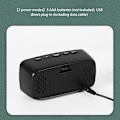 Miniatyrbild 4 av 5: Smart Digital Väckarklocka Sängbord, Grön LED Rese USB Bordsklocka med 12/24H Datum Temperatur Snooze [DB] Blackgreen