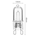 Miniatyrbilde 2 av 2: 20 stk G9 Halogenpære 40w Dc230v Innendørs Halogen G9 Lampe Krystallpære  [dB}