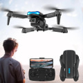 Miniatyrbild 2 av 5: Drönare med dubbla 1080p HD FPV-kamera Fjärrkontroll Leksaker Gåvor för pojkar flickor med höjdhållning Huvudlöst läge Starthastighetsjustering [DB] Black