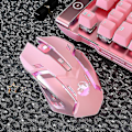 Miniatyrbillede 2 af 4: 1 stk Bluetooth Trådløs Mus Sød Pink Lydløs Spil Genopladelig Mus [DB]
