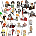 Miniatyrbillede 3 af 5: Nye middelalderlige dværgorktroldhobbitede figurer tilbehør modelbyggeklodser lotr mursten legetøj til børns gaver Db Set 04