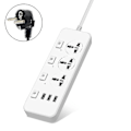 Pikkukuva 1 / 5: Virtapalkki 5v2.1a Ylijännite-suoja 3 Pistorasialla & 3 USB-portilla [DB]