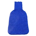 Pikkukuva 5 / 5: 2000 ml Suuri Kuumvesipullo + Neulotuppu Talvi Lämpökeho Lämpötyyny Kipujen Lievitykseen DB Blue
