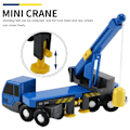 Miniatyrbillede 3 af 5: Multifunktionelt tog legetøjssæt tilbehør mini kran lastbil legetøj Vheicles børn legetøj kompatibel med træspor jernbane Db blue