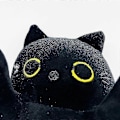 Miniatyrbild 3 av 5: Lång Svart Katt Lång Katt Kudde Lång Katt Kudde Katt Sovkudde Sängkudde [DB]
