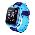 Smartwatch til børn - Tovejs tale LBS-lokaliseringsur kompatibelt med iOS og Android, SOS-opkald Blue