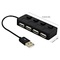 Miniatyrbillede 2 af 5: Superhurtig Usb2.0 Hub Multi Usb Splitter 4 Ports Udvidelse 12v Strømadapter {Db} White