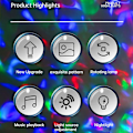 Pikkukuva 3 / 5: Aurora-valon projektor, revontuli-galaksin LED-lamppu, kaukosäätimellä {Db} Water ripple