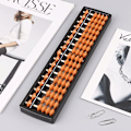 Miniatyrbillede 4 af 5: 17 Cifre Abacus Soroban Perler Kolonne Traditionel Børn Skole Matematik Læring Db Brown