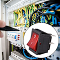 Miniatyrbild 4 av 5: Röd LED-belyst 4-polig DPST ON/OFF Snabbkopplingsspakswitch 16A 20A 250V AC {db} red  black