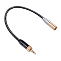 Miniatyrbilde 4 av 4: 3,5 mm til Mini XLR balansert kabeladapter, gullbelagt 1/8 tommers Mini Jack Aux til XLR hann mono lydkabel for mobiltelefon [db]