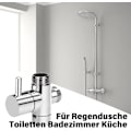Miniatyrbilde 5 av 5: 3-veis bryterventilkranadapter G1/2 tommer - Dusj T-adapter, Messing Diverter for Kran for Hånddusj [Db]