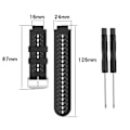 Miniatyrbilde 4 av 5: Silikon armbånd for Garmin Approach S2 / S4 [DB] Black Grey