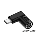 Pikkukuva 5 / 5: Type-C DC-virtapistokeliittimet TypeC Uros DC-Naarasadapterimuunnin Kannettavalle PC-puhelimelle Valinnainen [DB] 4.0*1.35mm
