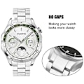 Miniatyrbilde 4 av 5: For Huawei Watch GT 5 46mm Klokkereim Tre Perler Rustfritt Stål Erstatningsreim [DB] Black