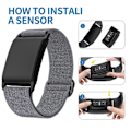 Miniatyrbilde 4 av 5: For Whoop 4.0 fitness tracker elastisk polyester armbånd grå [DB] Multicolor Grey
