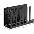 Miniatyrbillede 3 af 5: Sort Metal Skrivebords Udskåret Brevholder [DB]