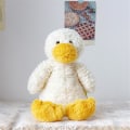 Miniatyrbilde 3 av 5: Søte andeplysjdyr, myke hvite andeplysjputer Kawaii klemmende Squishy andeplysjleker Gaver til barn Jul Valentinsdag DB