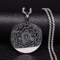 Miniatyrbilde 2 av 4: Syv erkeengler amulett rustfritt stål halskjeder menn segl av salomo talisman halskjede beskyttelse smykker krage hombre_lldxm Db N SR 50 BOX
