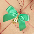 Miniatyrbild 4 av 5: Julbågar för presentinslagning Förgjorda Glitter Mini Julgranbågar med Jingle Bells Twist Tie Bågar för Godispåsar Förbundna Små Bågar [DB] green