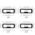 Miniatyrbilde 2 av 5: Spennefeste Ring for Garmin-Venu 2S/GarminActive S/Vivoactive 4s Smartklokke DB White 18mm