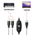 Miniatyrbild 5 av 5: Usb Midi-kabeladapter, Usb Typ A Hane till Midi Din 5-stifts In-out-kabelgränssnitt med LED-indikator [DB] As shown