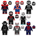 Miniatyrbilde 2 av 5: Parallelle univers skygge Spider-man Batman Venom Deadpool Thor 18 minifigurer barns monterte byggeklossleker [db] venom spiderman 5cm high