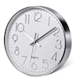 Miniatyrbild 1 av 5: Premium Väggklocka i Silver, Modern Tyst Väggklocka Kontor Kök (25cm, Silver) db Silver