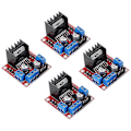 Miniatyrbillede 1 af 5: 4 stk L298n Motor Driver Controller Board Modul DC Dobbelt H-bro Til Smart Bil Strøm R3 db red  blue  black