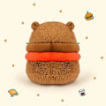 Miniatyrbild 5 av 5: Kawaii söt hamburg Capybara plyschleksak fluffty plyschdocka simulering Capibara [DB] Brown 26cm