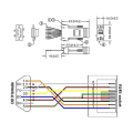 Pikkukuva 3 / 5: 10 kpl DB9-RJ45-moduuliadapteria, DB9-RJ45-naarasliitin Ethernet-adapteri