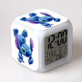 Miniatyrbillede 1 af 5: Stitch Anime LED Digital Vækkeur til Piger - Sød Størrelse, 8cm, 3 tommer, 7 Farver Skifter, Temperatur, Perfekt til Pigers Soveværelse(13) db 46