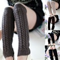 Miniatyrbild 4 av 4: Vinterstickade Benvärmare för Kvinnor, Stickade, Virkade, Leggings, Stövlskydd, Trendiga, HFMQV DB Grey