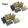 12 st Mode Mesh Sömlösa Elastiska Hårband | Hög Elasticitet, Tyg, Minimalistisk Stil, Enfärgad [DB] 12pcs C style