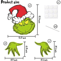 Miniatyrbilde 2 av 5: 3 stk Grinchs gjerdetitter, grinchmas-dekorasjon for tre, grinchs tretopper for Whoville juledekorasjoner