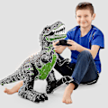 Miniatyrbillede 1 af 3: 2,4 GHz fjernbetjening dinosaur legetøj, gående robot dinosaur med LED-lys og lyd, simulering [DB]