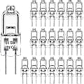 Miniatyrbilde 1 av 5: G4 halogenlamper [DB] 10W 20pcs