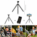 Miniatyrbild 3 av 5: Telefonstativ, Bärbar Flexibel Stativ Justerbart Mobiltelefonstativ Med Trådlös Fjärrkontroll Och Universalklämma Mini Stativ Stativhållare För IPh [DB] White