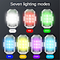 Miniatyrbild 2 av 5: Trådlös LED-strobeljus med hög ljusstyrka, 7 färger stroboskopljus och USB-laddning, trådlös LED-strobeljus {DB} color02 Two lights with remote control