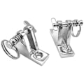 Miniatyrbillede 3 af 4: 2 stk. Bimini Top 90deck hængsel med aftagelig stift Marine hængsel montering Bimini Top beslag hardware 3  [dB} Silver