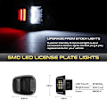 Miniatyrbild 4 av 5: LED-bakljus för registreringsskylt, vattentät, för Navara D40 Frontier 2007-2016 [DB] Black