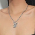 Pikkukuva 3 / 5: Iso pupujaulakaulakoru, kaniriipus, choker-kaulakoru, statement-pitkäketjukaulakoru naisille ja miehille db