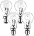 B22 bajonett halogenlampor 100W 4-pack dimbara varmvitt 2700K [DB]