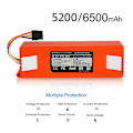 Miniatyrbillede 3 af 5: Støvsuger Batteri Udskiftning Kompatibel Xiaomi Roborock S50 S51 S55 T60 E352-00 S502-00 C10 E20 E35 14.4v 5.2ah Sc Batterier [DB] 1PCS 5200mAh Black 14.4V