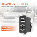 Miniatyrbillede 5 af 5: Bil USB AUX In Stik Ekstra Indgang Socket Adapter til E81 E87 E90 F10 F12 E70 X4 X5 X6 db black