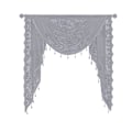 Miniatyrbillede 1 af 5: Sort Perlebesat Lace Vandfald Gardinpanel Let og Åndbar Nem Installation Luksuriøs Lille Vindue Halvgennemsigtig Swag Vandfald Gardinpanel Db Grey S